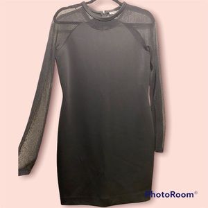 Zara Large long sleeve dress black